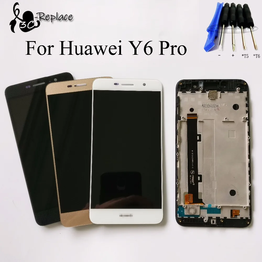 ЖК дисплей + TP инструменты 5 0 дюйма для Huawei Y6Pro Y6 Pro TIT U02 цифровой преобразователь