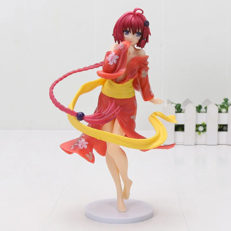 red without box 18 см аниме To love Ru Figures Toy Yui Kotegawa Darkness To Love Haruna Sairenji Kurosaki Meia Микан Юки юката фигурка игрушки - Цвет: red without box
