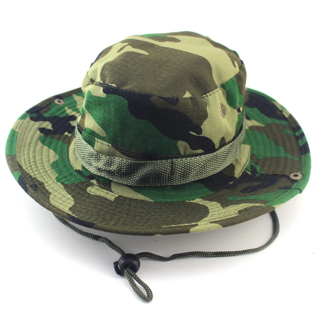 New Camo Сафари животные ведро шляпы джунгли унисекс для женщин и мужчин Панама Рыбалка Boonie камуфляж рыбак Защита от солнца Панама шляпа для охоты на открытом воздухе Кепка - Цвет: New Camo