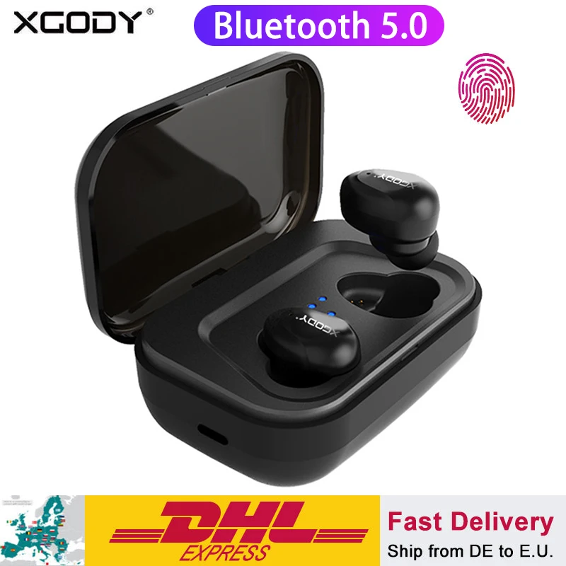 XGODY 2019 TWS Bluetooth 5 0 наушники мини вкладыши стерео беспроводные для iphone xiaomi с внешним