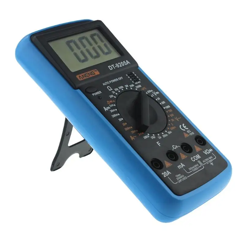 ANENG DT-9205A Цифровой мультиметр Multimetro Амперметр мультитестер AC DC ЖК-дисплей Профессиональный электрический ручной тестер
