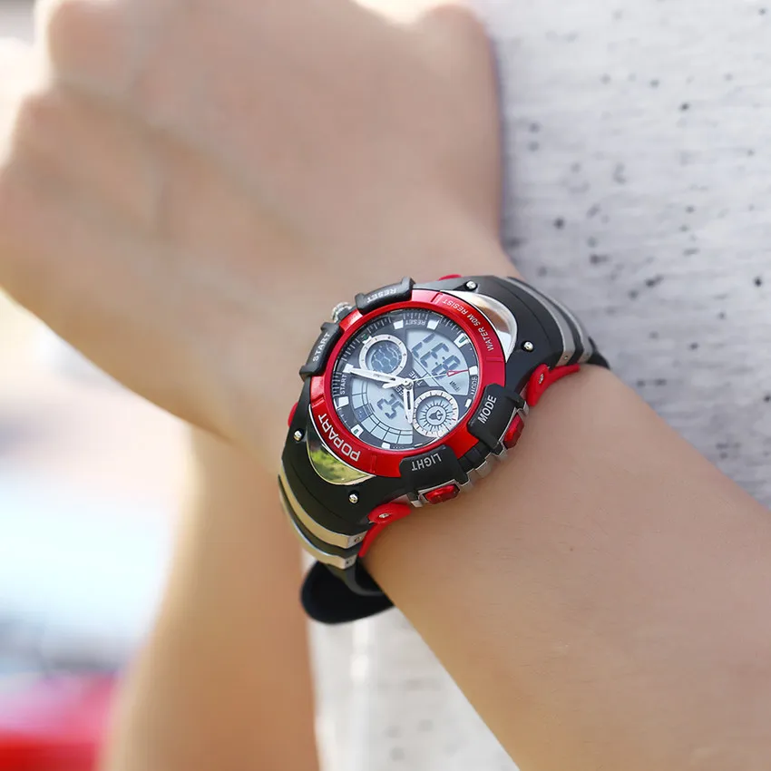 POPART детские часы секундомер ежедневный будильник светодиодный цифровой