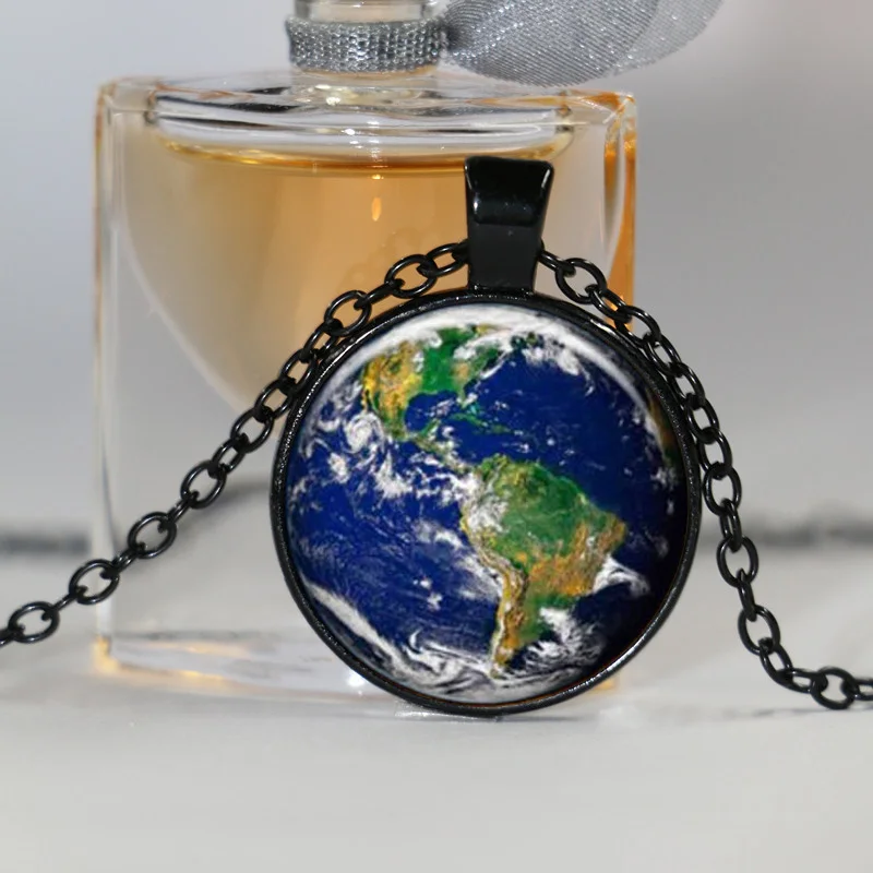 Новинка 1 шт./лот 25 мм (1 дюйм) ручная работа подвеска на землю Gaia Planet Jewelry ожерелье с