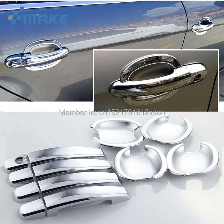 SmRKE для VW Bora 08-2015 автомобильные хромированные наклейки на дверь и крышку чаши