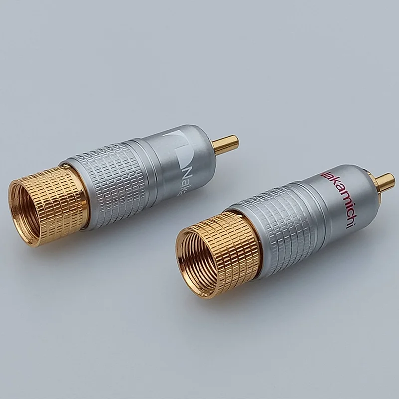 10 шт./лот разъем RCA винтового типа без припоя штекер со штекером медная