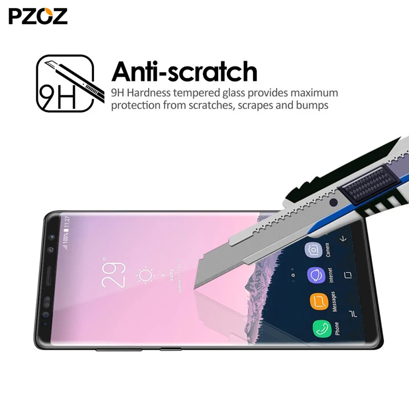 PZOZ для samsung Galaxy Note 9 закаленное стекло полное покрытие протектор экрана Защитная