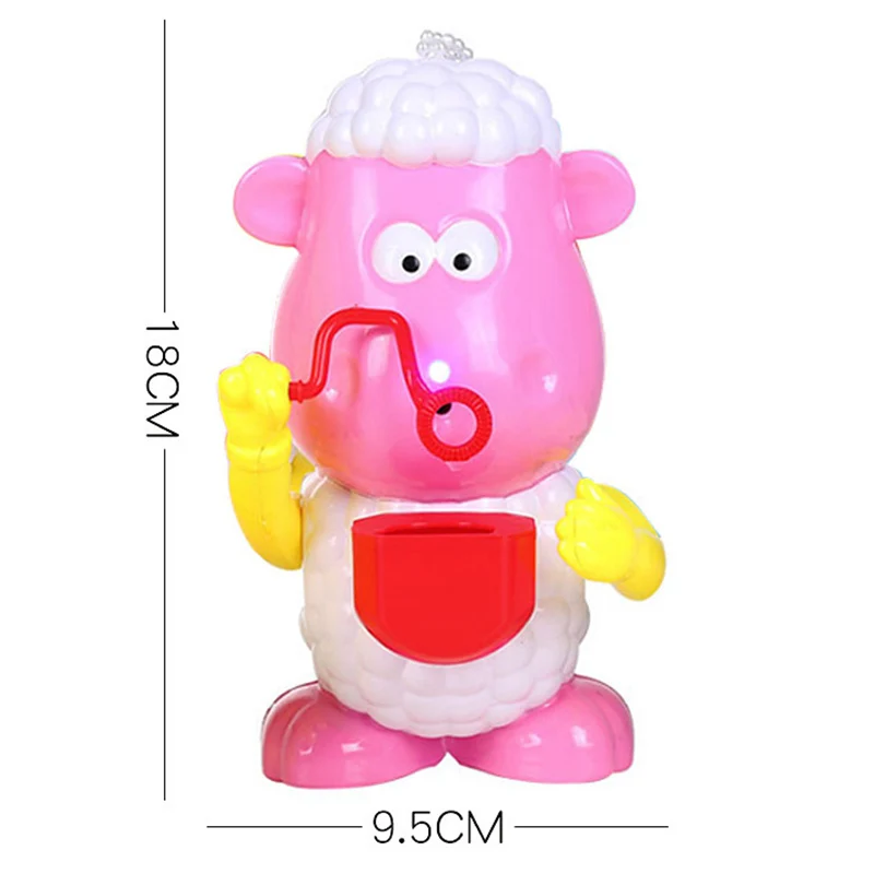 

Sheep Automatic Bubble Maker Flashing Lights Music Bubble Machine Baby Bath Toy BM88