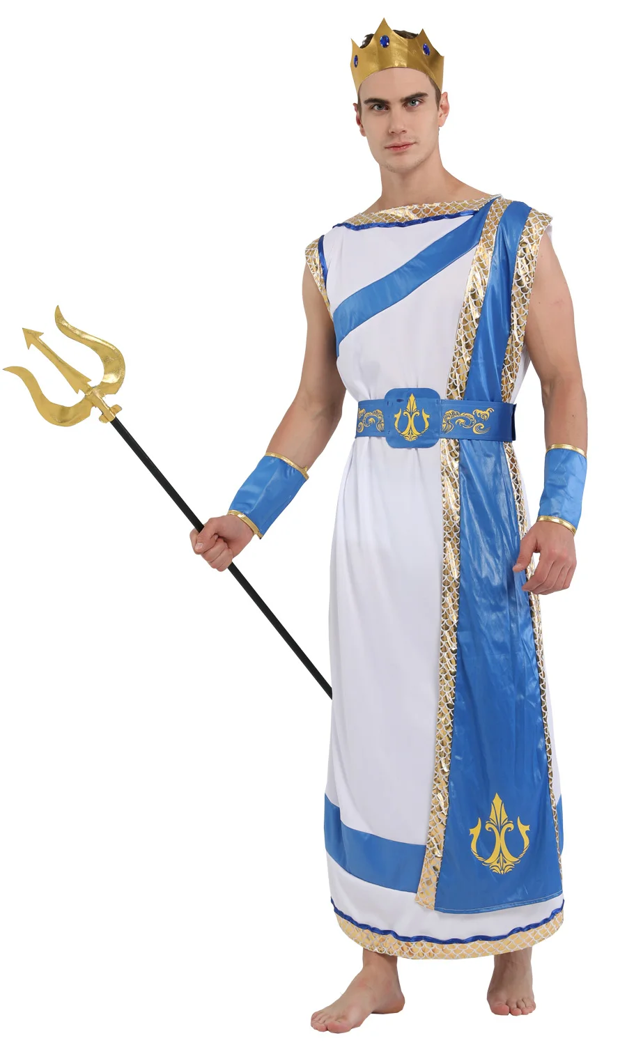 

Shanghai Story Neptune Poseidon Cosplays Halloween The king of all gods Zeus costumes Carnival Purim Masquerade party dress