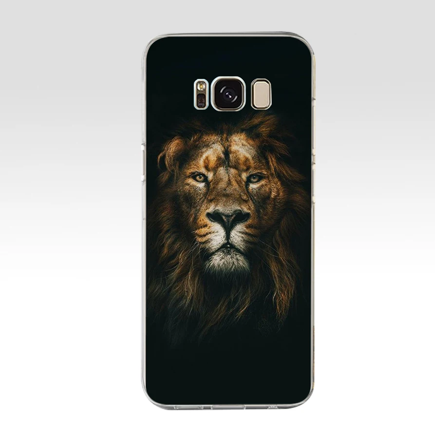Мягкий Силиконовый ТПУ чехол для Samsung Galaxy s6 s7 edge S9 S8 S10 Plus 29 цветов Лев тигр леопард