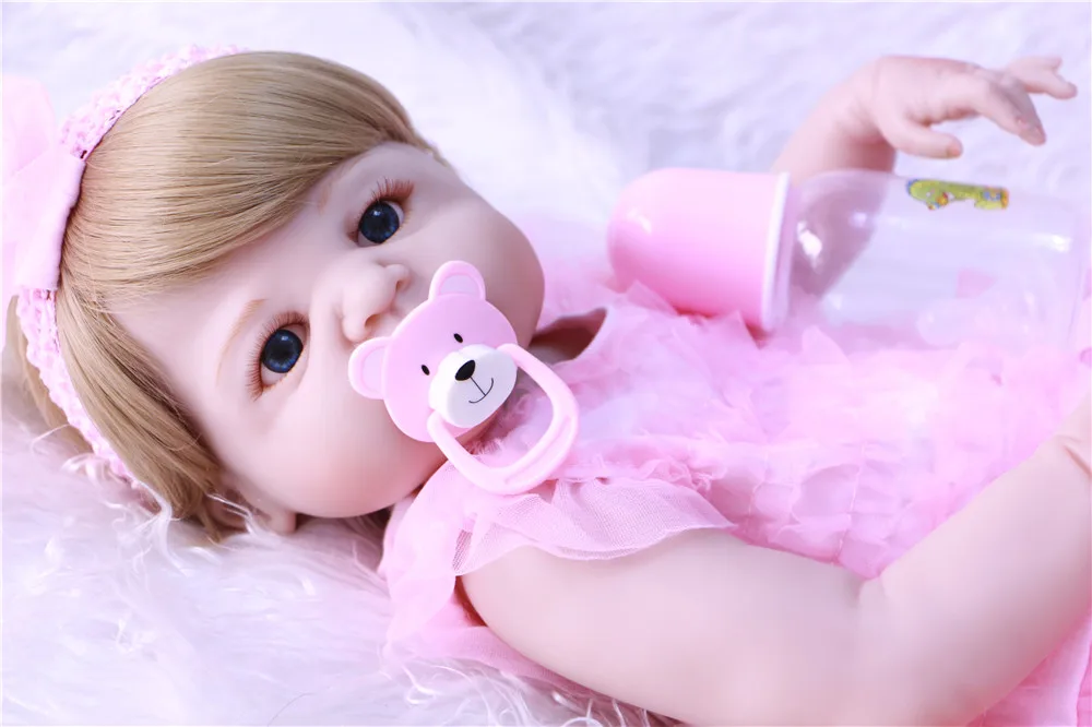 NPKCOLLECTION 55 см силиконовая кукла для новорожденных девочек реалистичные игрушки
