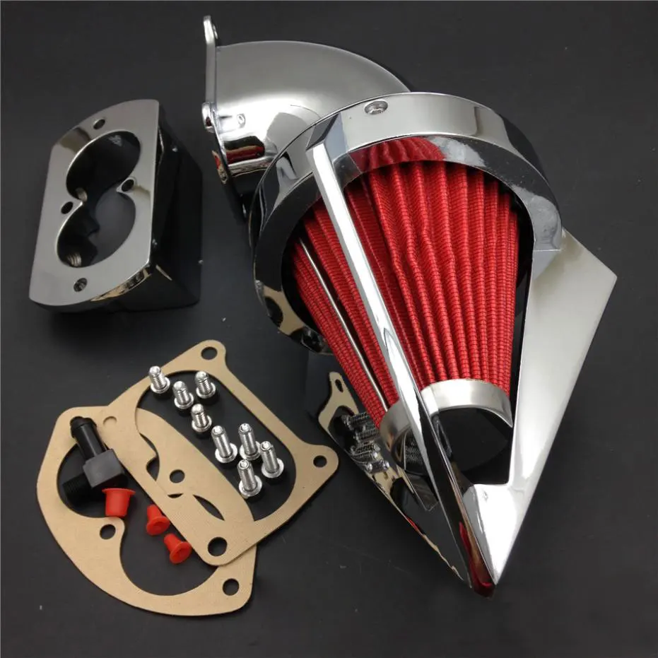 

For 02-09 Kawasaki Vulcan 1500 1600 Motorcycle Air Cleaner Kit Intake Filter CHROME 2002 2003 2004 2005 2006 2007 2008