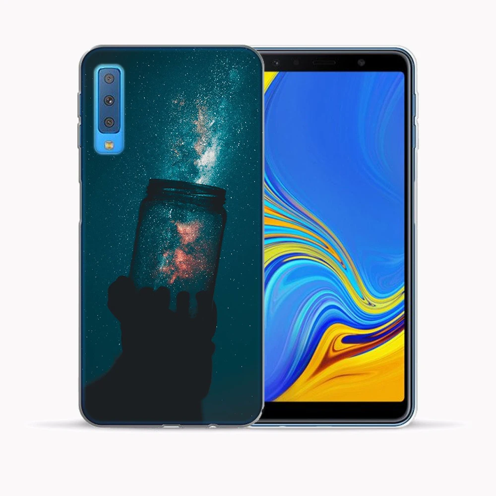 Мягкий чехол из ТПУ для Samsung Galaxy A7 2018 A750 SM A750F/DS A750FN/DS прозрачный силиконовый Crown Queen