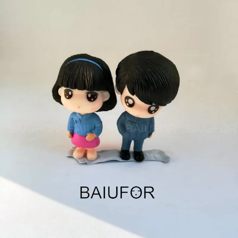 BAIUFOR Lover мультфильм пара фигурки мини сад миниатюрный Террариум суккуленты