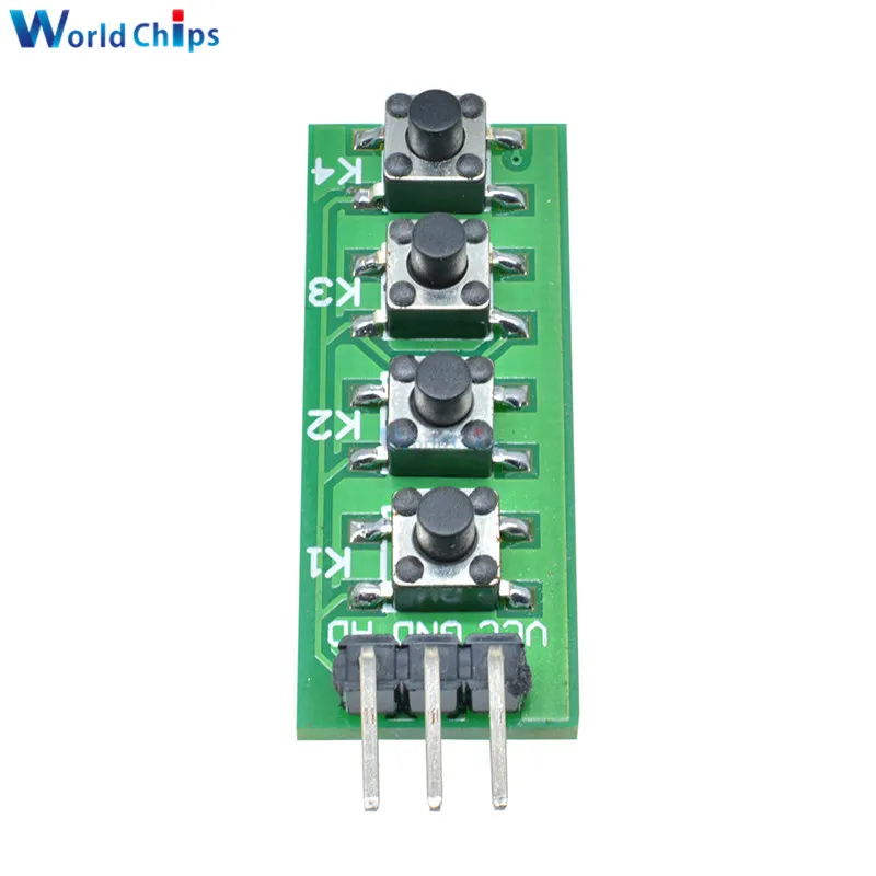 Модуль клавиатуры diymore KC11B04 3 В 5 4 клавишные аналоговые кнопки AD модуль ADC Port для
