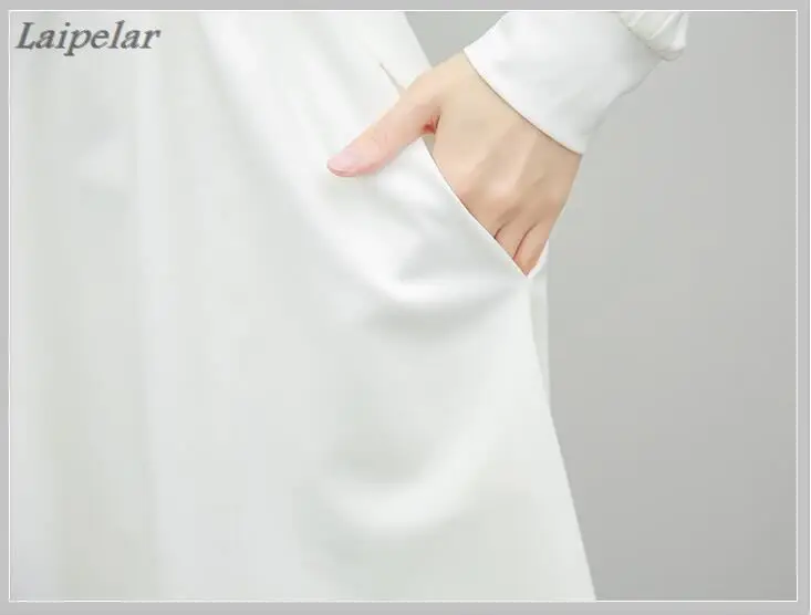 Женское осеннее Простое Повседневное платье А-силуэта лоскутное средней длины с