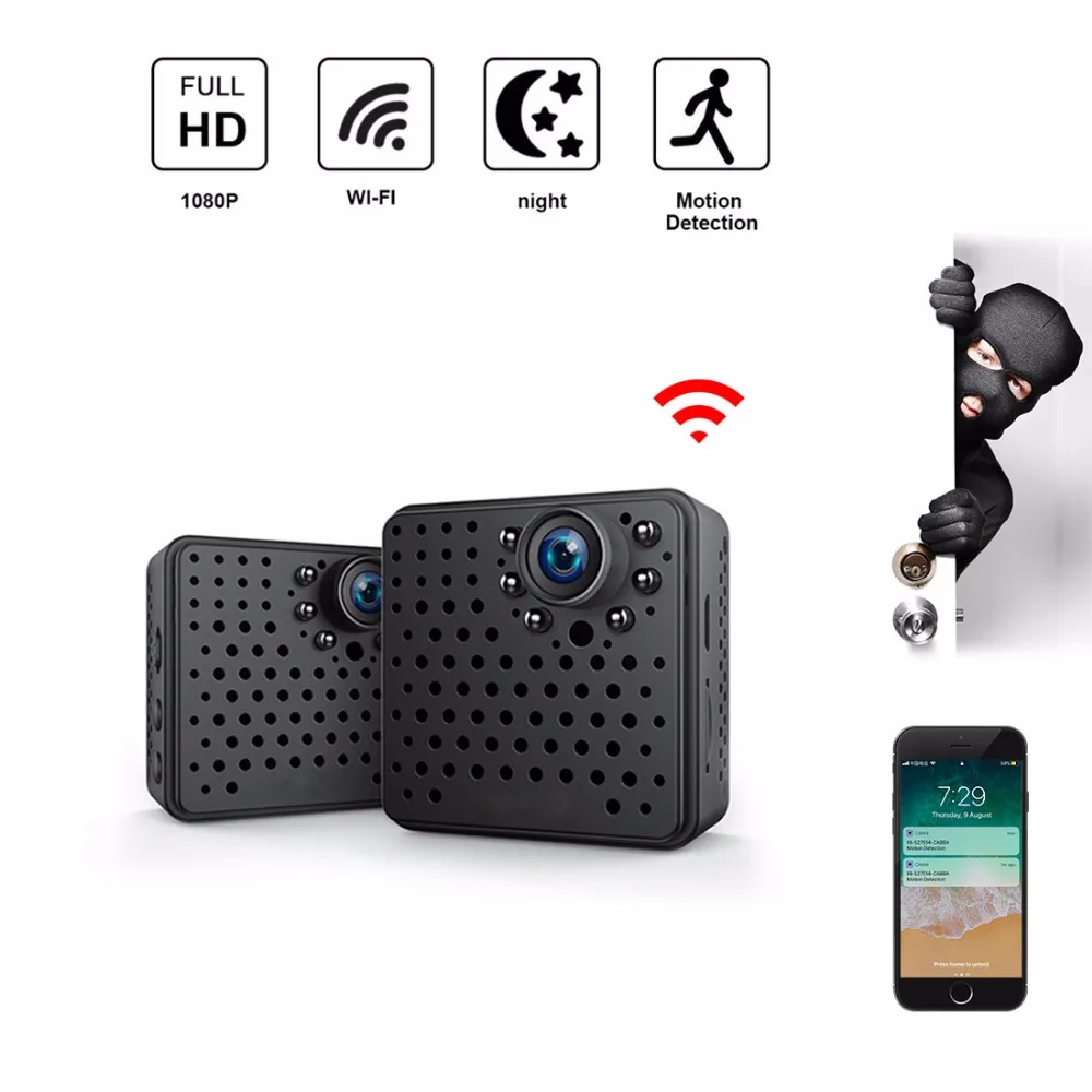 1080P HD WIFI мини камера датчик движения ночное видение маленькая видеокамера микро
