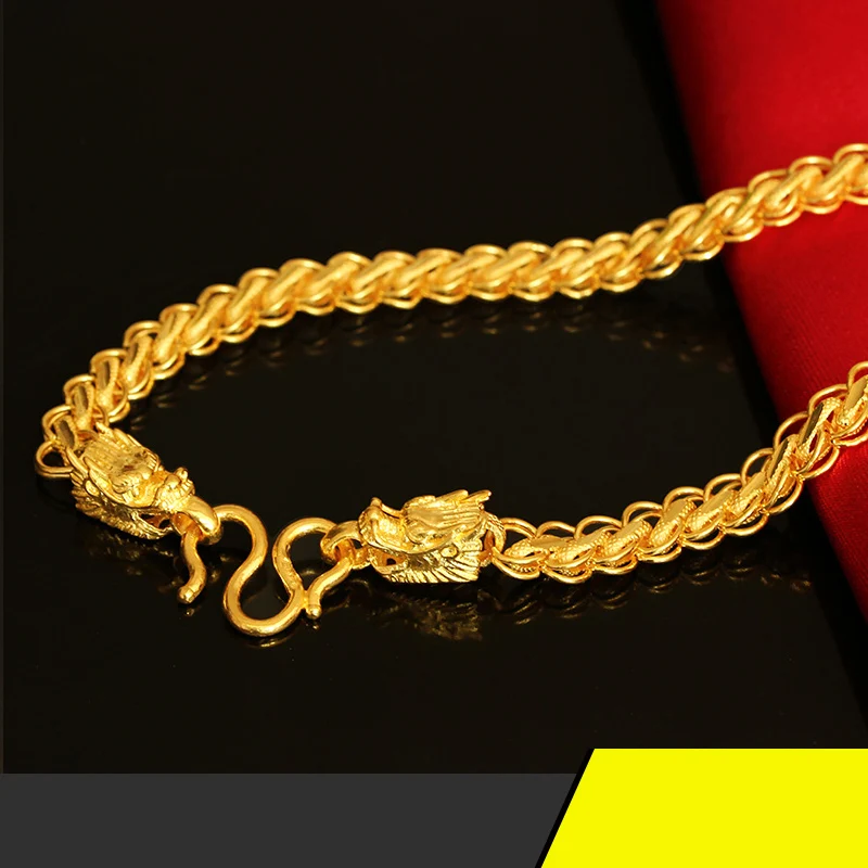 RN 24K ожерелье из чистого золота Настоящее AU 999 цельная Золотая цепь мужская мода кран высококлассные трендовые классические ювелирные изделия горячая Распродажа Новинка