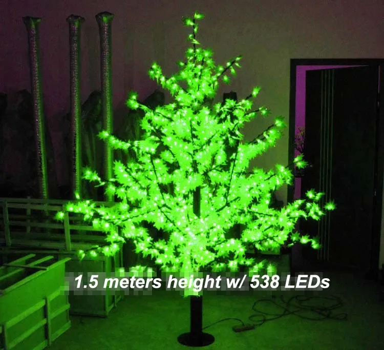 538 светодиодов 5ft LED Кленовая елка Рождественская свет водонепроницаемый 110/220 В
