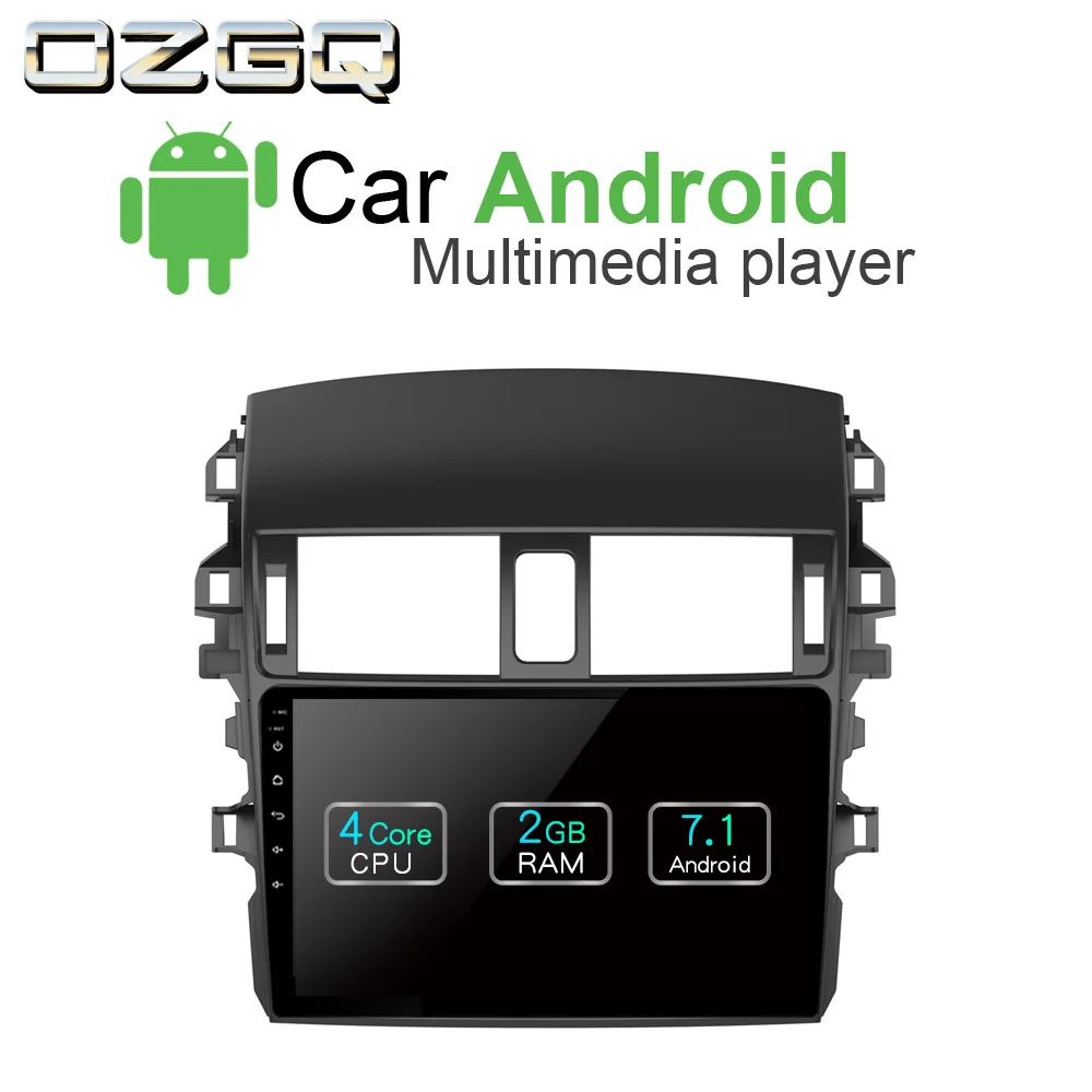 OZGQ Android 7 1 Автомобильный плеер для Toyota Corolla 2007-2015 GPS авто Navi BT Радио ТВ аудио видео