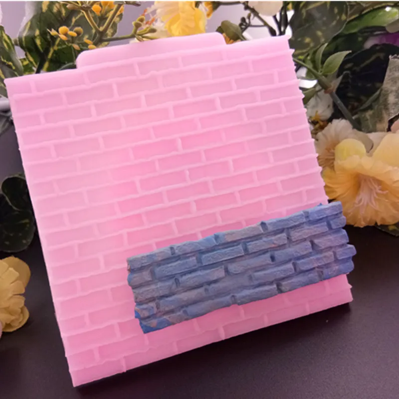 DIY 1 шт. каменная стена линия формы зерна Силиконовые Впечатление текстура коврик