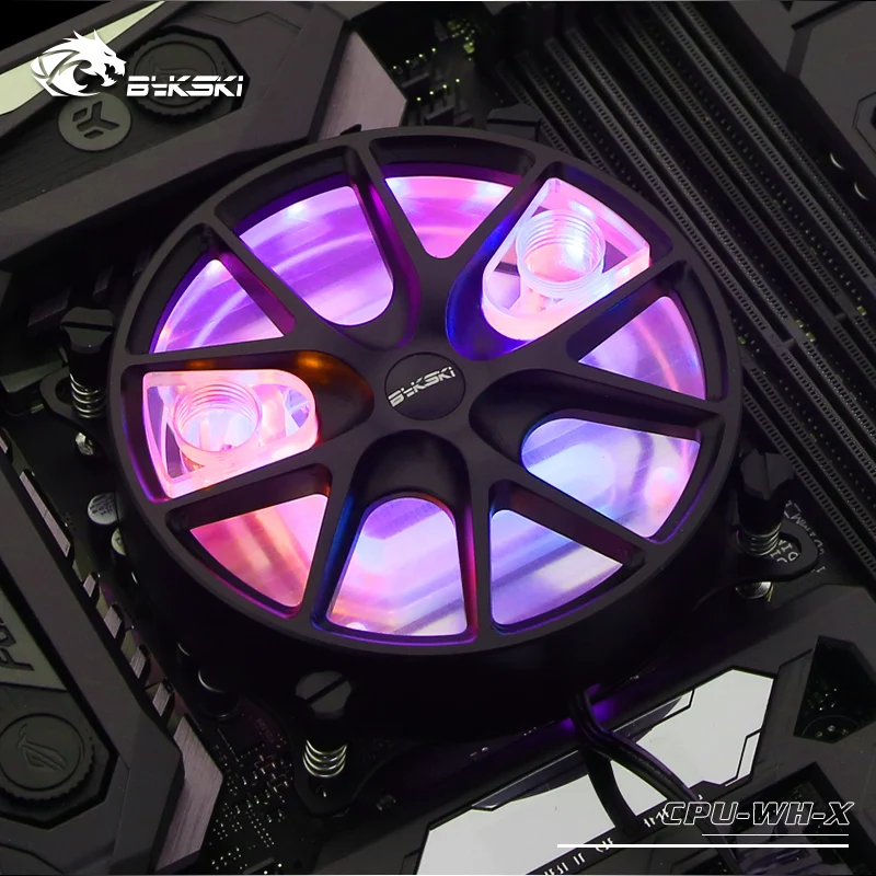 black Bykski Процессор воды радиаторный блок использовать для INTEL LGA1150 1151 1155 1156 LGA2011 2066X299 Медь радиатор 5 V RGB 3PIN заголовок - Цвет лезвия: black