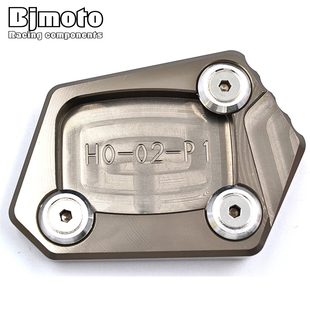 

BJMOTO Motorcycle CNC Aluminum Side Stand Enlarger For Honda CBR 600RR 650F 600F 500R 250R 250F CB500F Kickstand Extension Pad