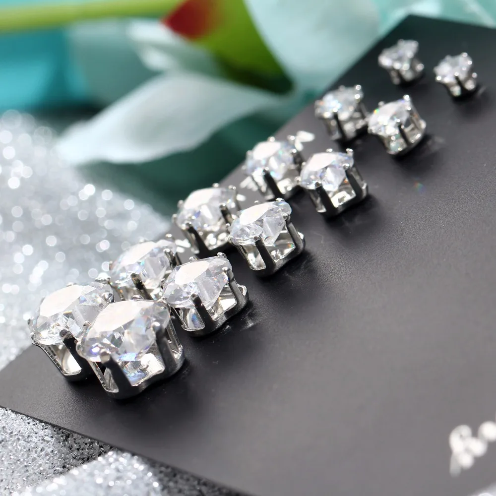 6 пар серег гвоздиков в европейском и американском стиле|Серьги-гвоздики| |