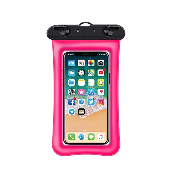 Розово-красный ACCEZZ Универсальный Водонепроницаемый Чехол 6 дюймов для iPhone XS XR X 8 7 6 Plus водонепроницаемая сумка для samsung S8 S9 Xiaomi чехол для телефона - Цвет: Розово-красный