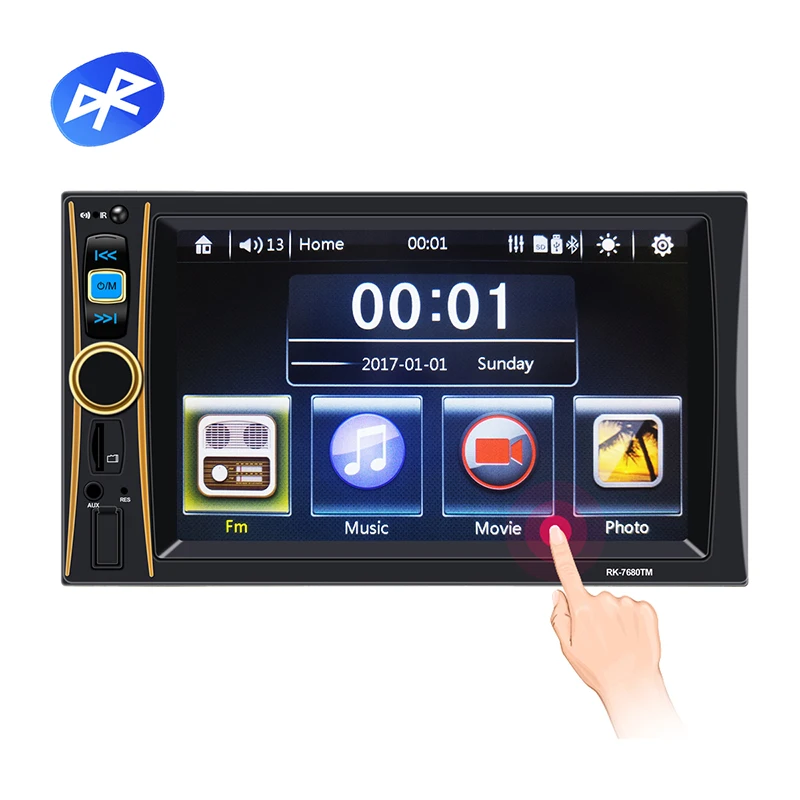 2 din Автомагнитолы aurotadio 7 &quothd-плеер MP5 Сенсорный экран цифровой Дисплей Bluetooth USB