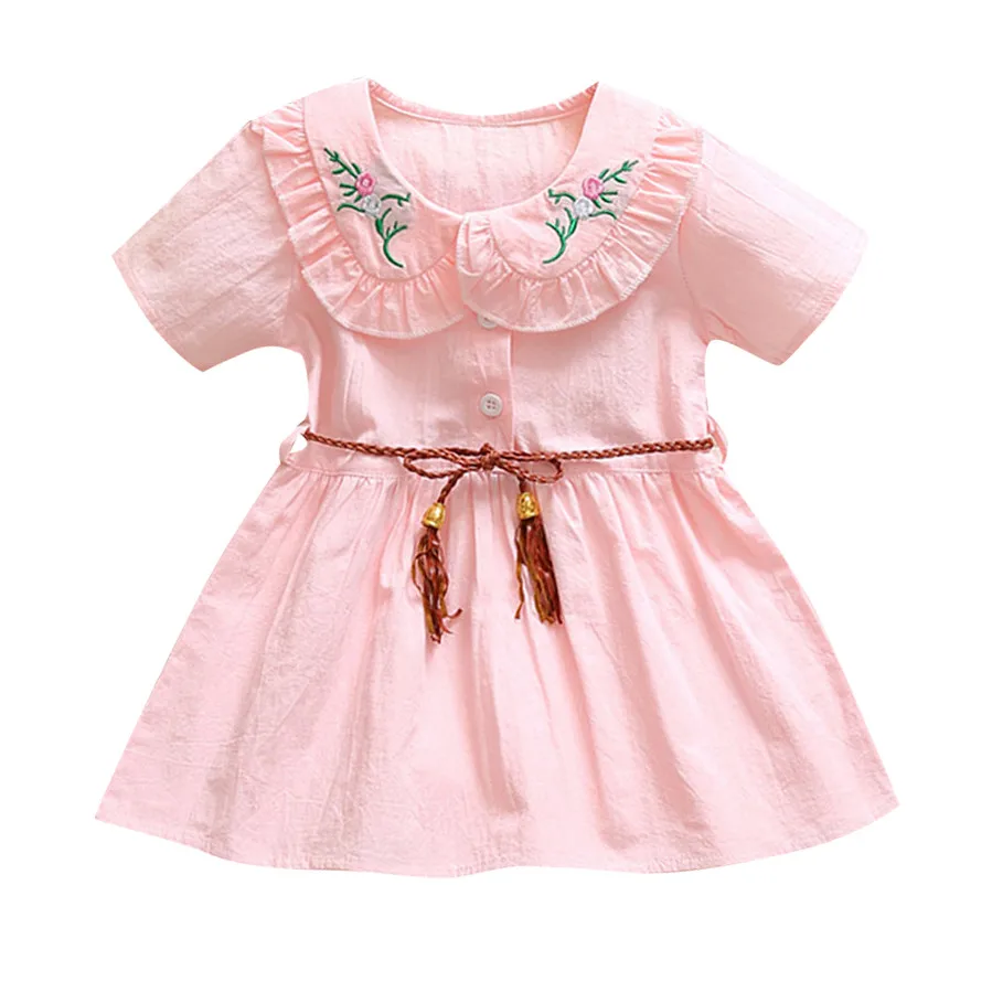 CHAMSGEND Robe Fille Enfant Mariage De Soiree/платья принцессы с короткими рукавами и цветочным