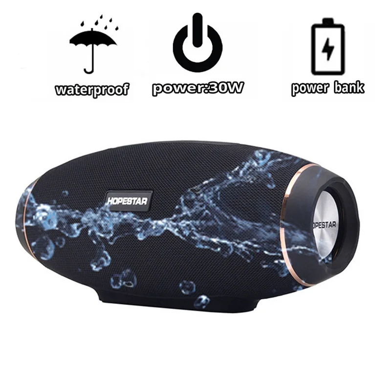 Hopestar регби Bluetooth Динамик Водонепроницаемый бас Колонка Беспроводной Портативный