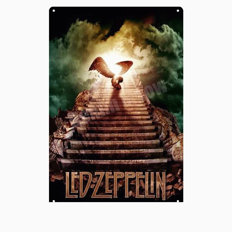 G Led Zeppelin табличка металлические пластины клуб бар кафе концерт Украшение Рок музыка Оловянная вывеска стены Искусство Плакат Винтаж Домашний Декор MN111 - Цвет: G