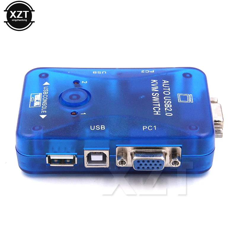 1 шт. 2 порта Авто USB 0 USB2.0 VGA KVM коммутатор переключатель для ПК клавиатуры мыши в