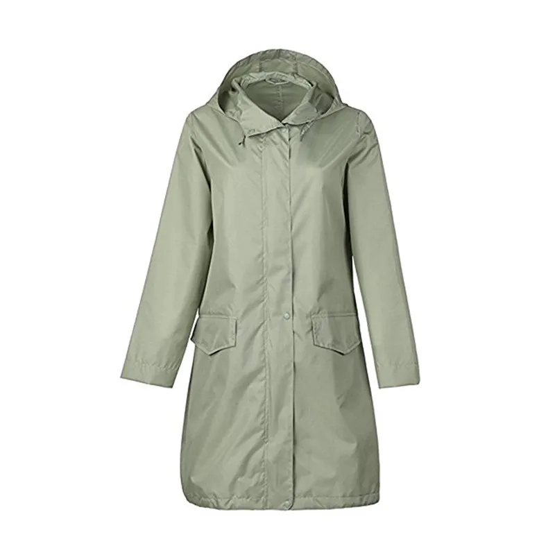 light green Плащ Для женщин Для мужчин женские дождевик дышащие женские длинные дождевики Портативный водоотталкивающий Дождевик куртка - Цвет: light green