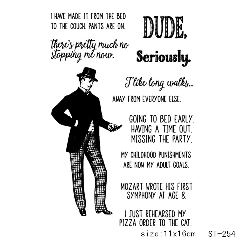 Английские языки прозрачный силиконовый штамп/печать для DIY скрапбукинга/фото