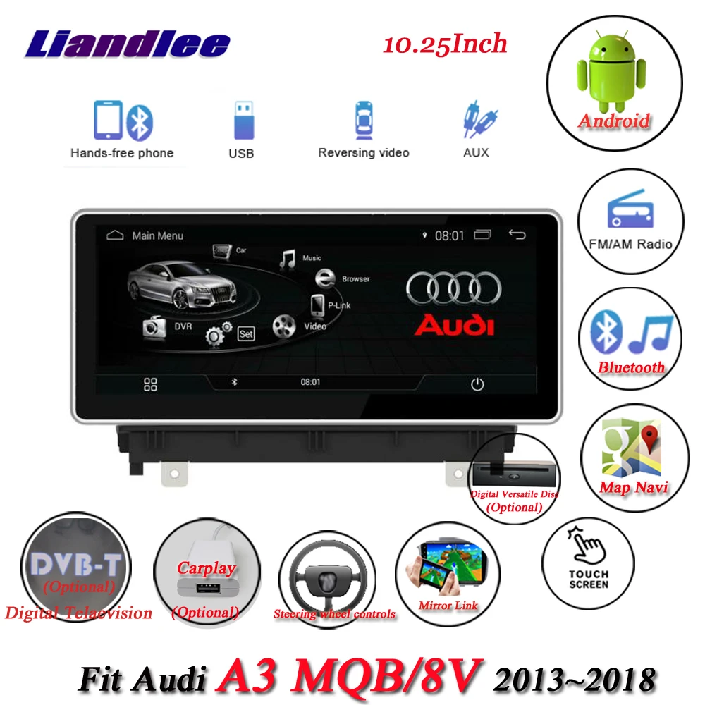 Liandleeавтомобильный Android Системы для Audi A3 8 V 2013~ с магнитола с AUX ТВ BT CD DVD плеер gps-навигатор BT Экран мультимедиа