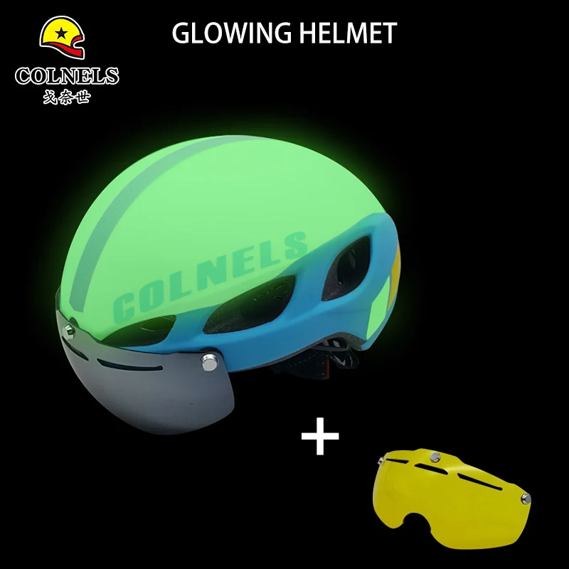 2018 Новый велосипедный шлем COLNELS светящийся MTB для взрослых очки шлем|ciclismo