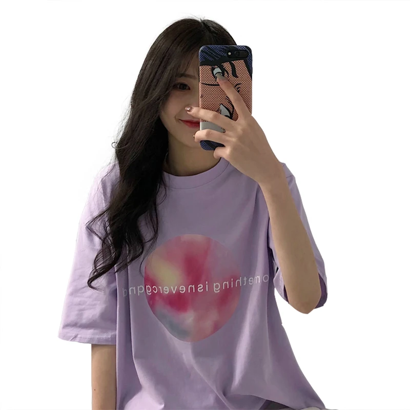 YouGeMan летняя футболка для женщин Одежда корейский Ulzzang Harajuku буквенный принт Bf