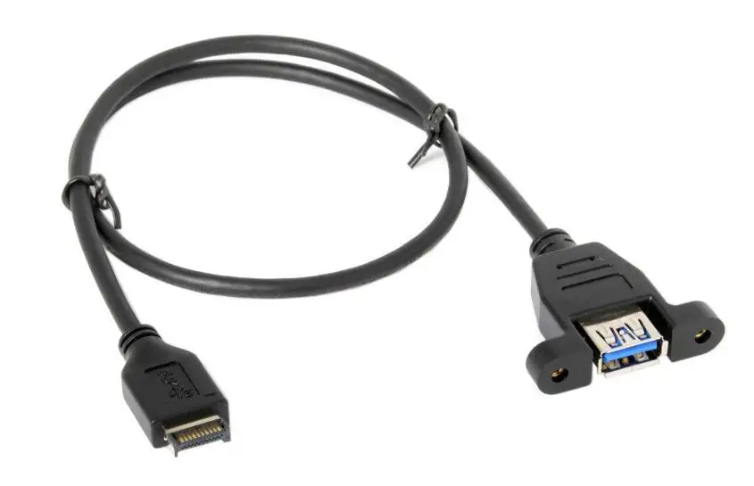 LBSC USB 3 1 Разъем передней панели для 0 типа A Женский удлинитель 50 см Тип крепления |