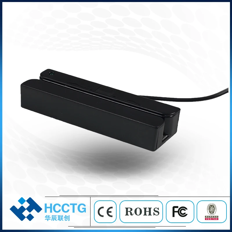Самый маленький USB 3 трека Lo/ Hi CO считыватель карт с магнитной полосой + Бесплатный