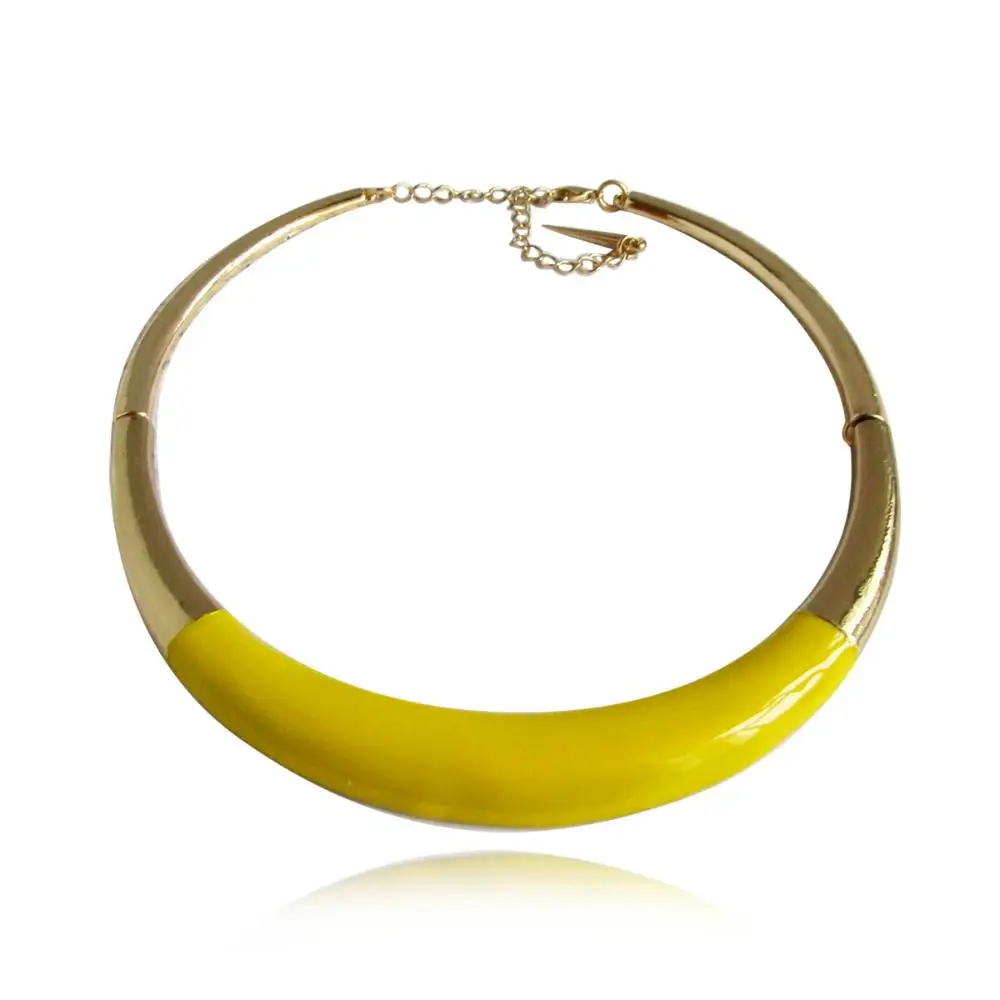 Фото Модное винтажное уникальное ожерелье из органической кожи желтого и розового
