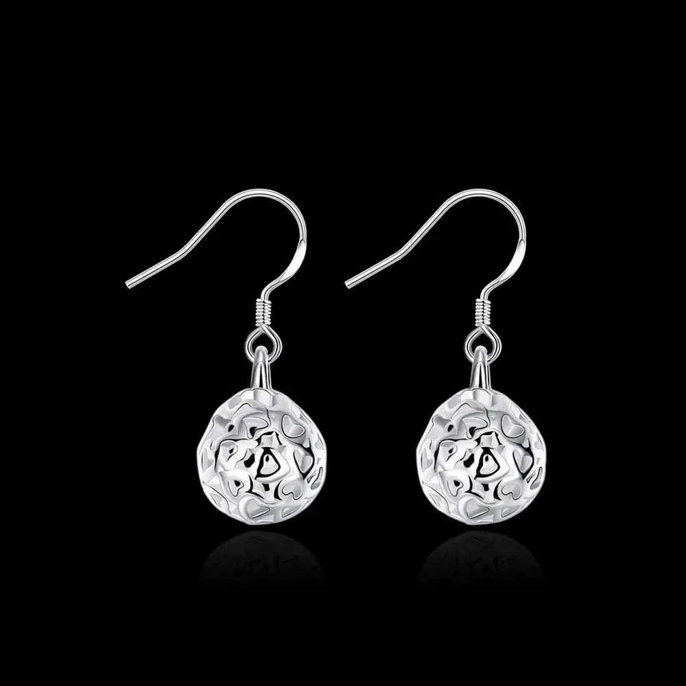 New Fashion Silver Hollow out Ball Hanging Korean Earrings For Women Bridal Wedding Party Drop Jewelry Accessories | Украшения и