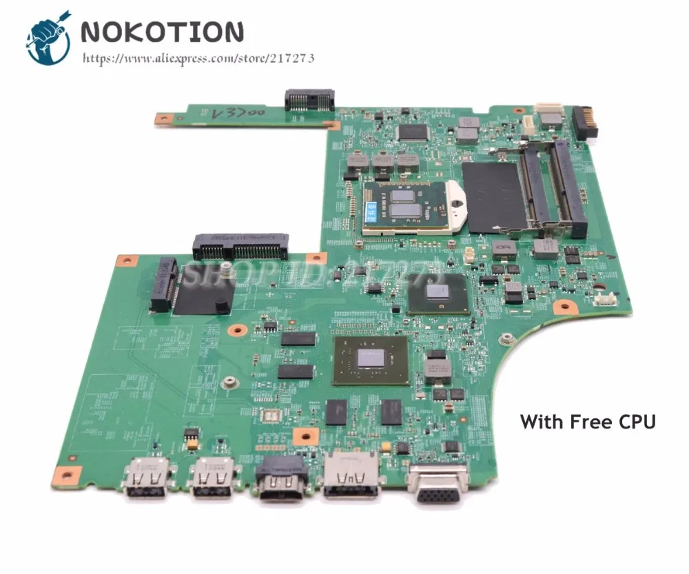 

Материнская плата NOKOTION для ноутбука Dell Vostro 3700 V3700, 0K84TT CN-0K84TT 48,4ru06. 011, материнская плата GT330M, 1 ГБ, бесплатный ЦП