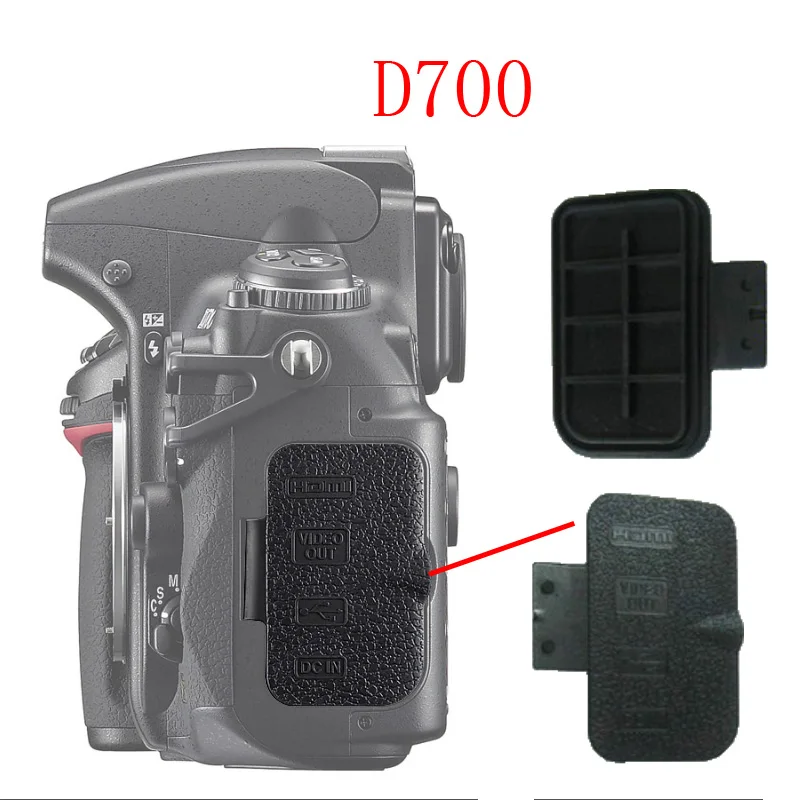 

10-100pcs For Nikon D700 Export data cover Back cover Rubber DSLR Camera Replacement Unit Repair Part