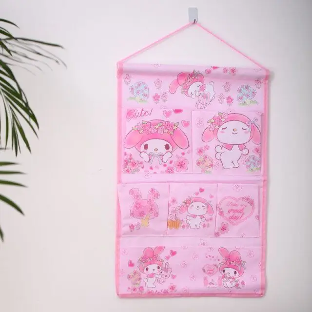 Милый hello kitty My Melody Cinnamoroll Pudding Dog сумка для хранения косметики косметичка Нетканая ткань настенный подвесной мешок Органайзер