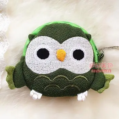 green M207 милый женский кошелек милая сова кондитерский цвет Zero кошелек тканевый Кошелек для монет Холщовая Сумка Женская Студенческая Подарочная сумка - Цвет: green