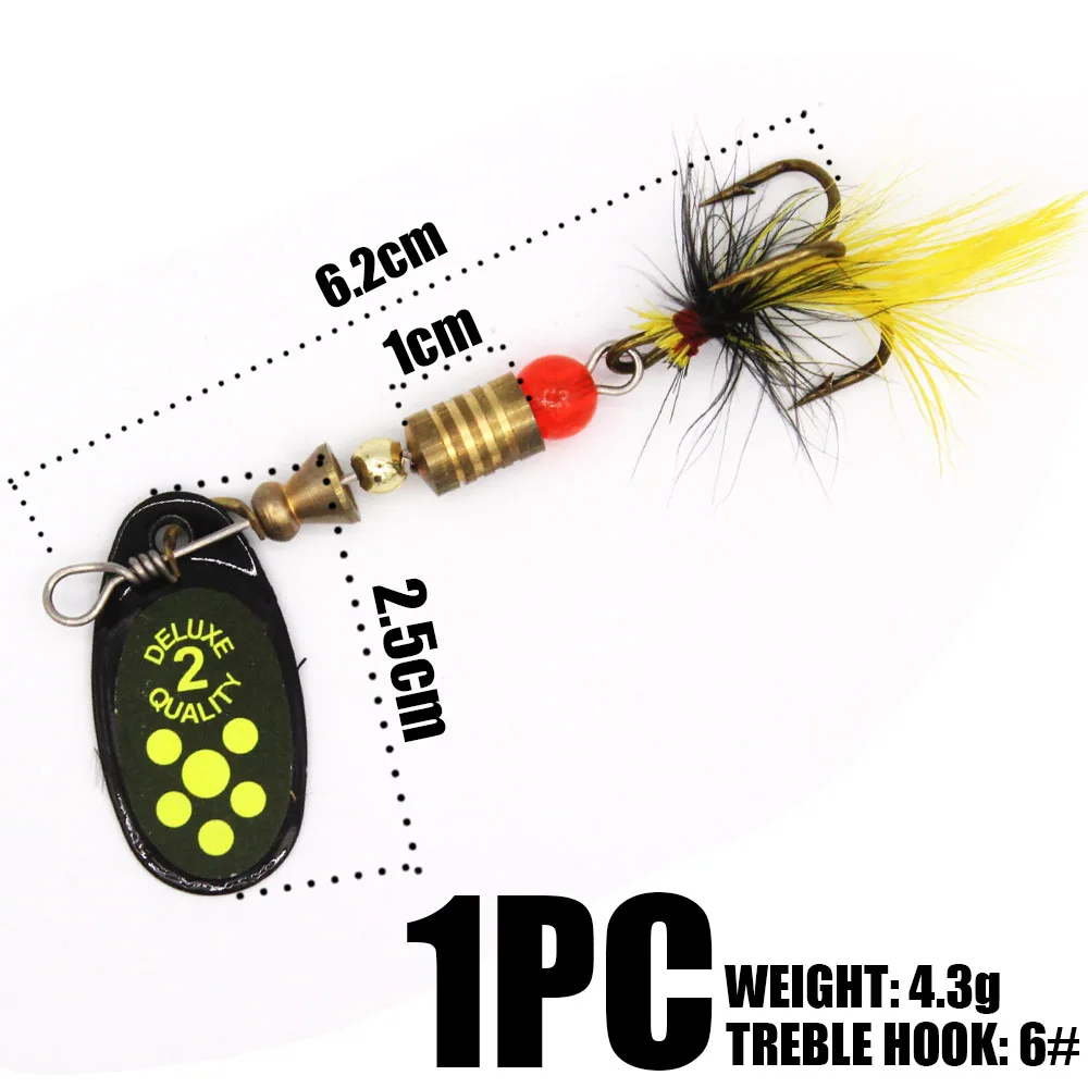 1 шт. # 4 Спиннер приманка жесткая pesca мульти искусственная ложка рыболовная с
