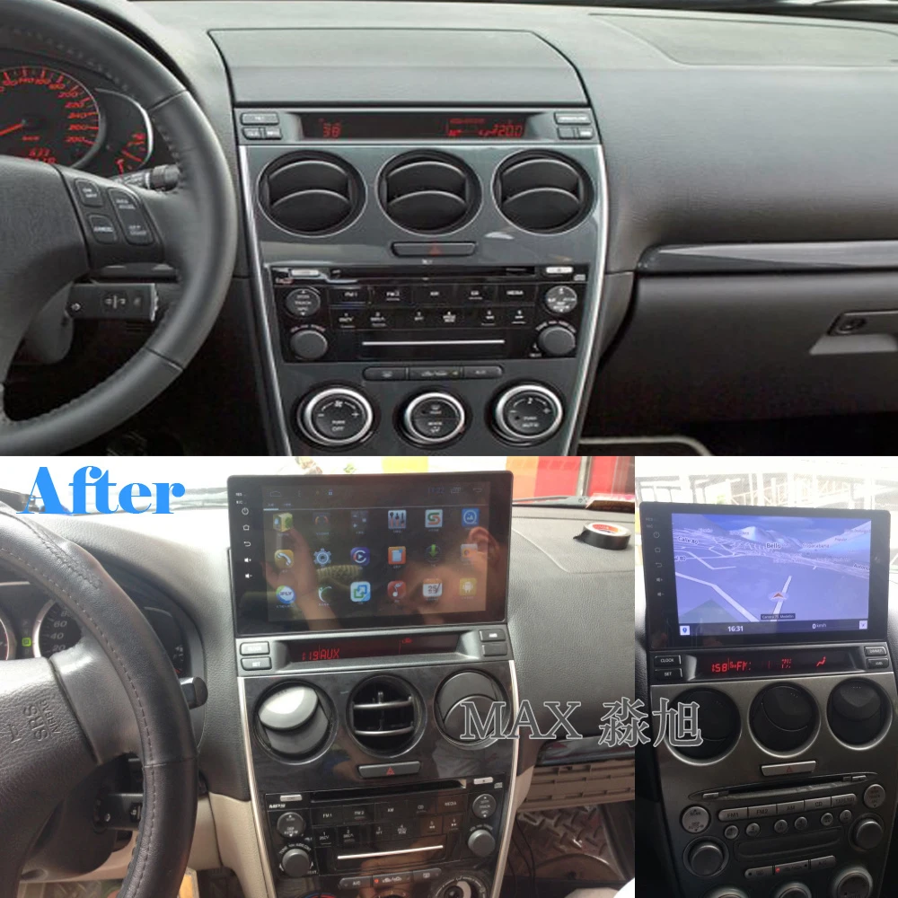 MAX Android 8.1.0 Qcta Core Автомобильный DVD плеер для Mazda 6 2002 2008 автомобильный Радио RDS - Фото №1