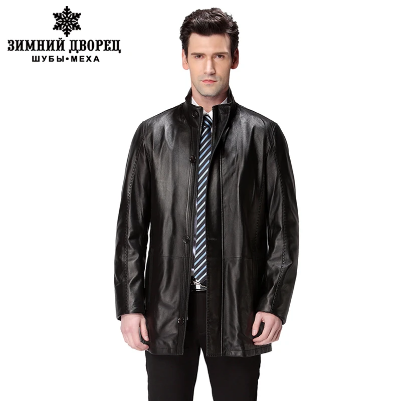 Бестселлер кожаная куртка Натуральная кожа Мандарин воротник Овчины Мужской