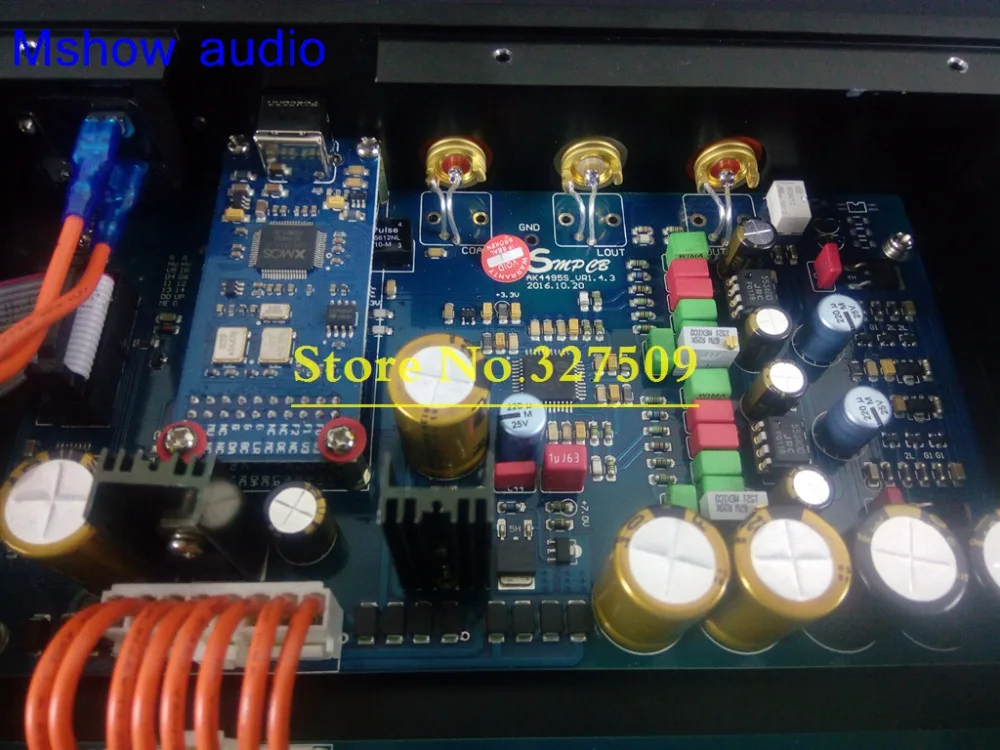 Mshow AK4495SEQ AK4495 ЦАП Декодер AK4118 PCM 384 кГц + XMOS XU208 USB поддержка DSD DSD128 с Apple Remote HiFi аудио|dac